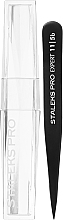 Fragrances, Perfumes, Cosmetics Tweezers, TE-11/5b, black - Staleks Pro