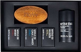 Fragrances, Perfumes, Cosmetics Set - Zew The Bearded Man's Holiday Set (soap/4x85ml + brush)