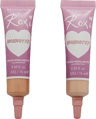 Highlighter Set - Makeup Revolution x Roxi Cherry Blossom Highlighter Duo (highlighter/2x15ml) — photo N2