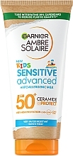 Fragrances, Perfumes, Cosmetics Kids Sun Milk with Ceramides - Garnier Ambre Solaire Sensitive Advanced Kids SPF 50+