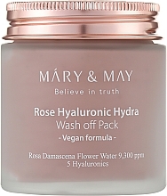 Fragrances, Perfumes, Cosmetics Cleansing Mask with Rose Extract & Hyaluronic Acid - Mary & May Rose Hyaluronic Hydra Wash Off Pack