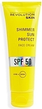 Fragrances, Perfumes, Cosmetics Shimmering Sunscreen - Revolution Skin SPF 50 Shimmer Sun Protect Face Cream