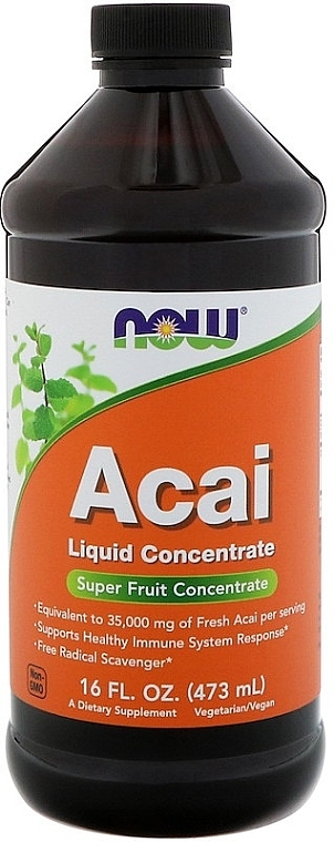 Dietary Supplementin Liquid "Acai Concentrate" - Now Foods Acai Liquid Concentrate — photo N1