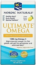 Dietary Supplement Softgels "Omega 3", 1280mg - Nordic Naturals Ultimate Omega Xtra Lemon — photo N2