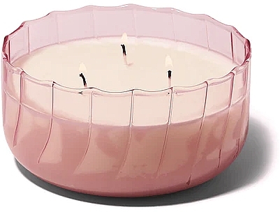 Desert Peach Scented Candle - Paddywax Ripple Glass Candle Desert Peach — photo N2