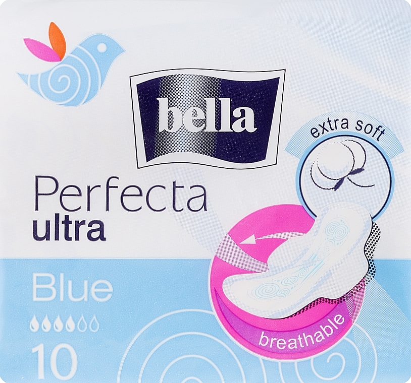 Perfecta Blue Soft Ultra Pads, 10 pcs - Bella — photo N2
