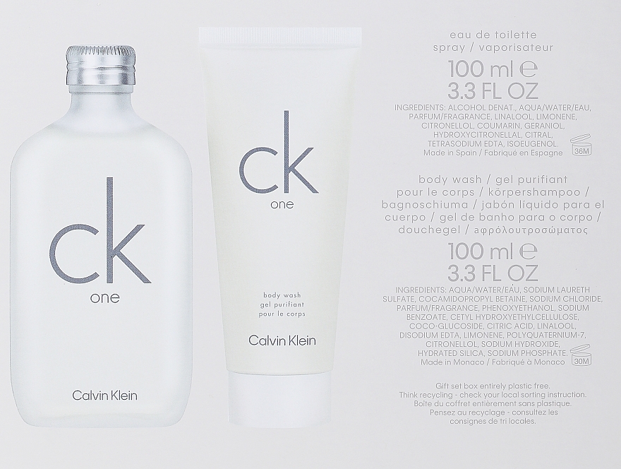 Calvin Klein CK One - Set (edt/100ml + sh/g/100ml) — photo N5