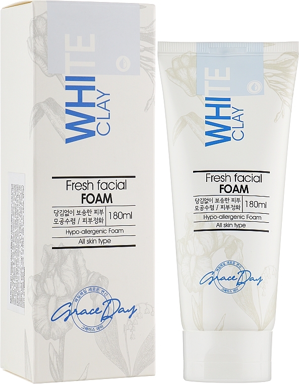 White Clay Fresh Face Foam - Grace Day White Clay Fresh Facial Foam — photo N2