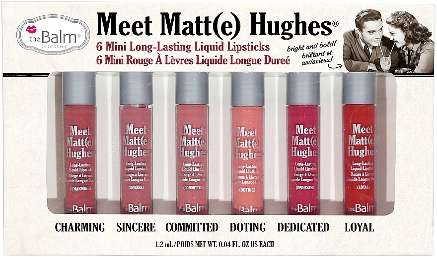 Mini Liquid Matte Lipsticks - theBalm Meet Matt(e) Hughes 6 mini Liquid Lipsticks (lipstick/6x1.2ml) — photo N1