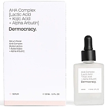 Fragrances, Perfumes, Cosmetics Face Serum - Dermocracy Aha Complex Lactic Acid + Kojic Acid + Alpha Arbutin Facial Serum