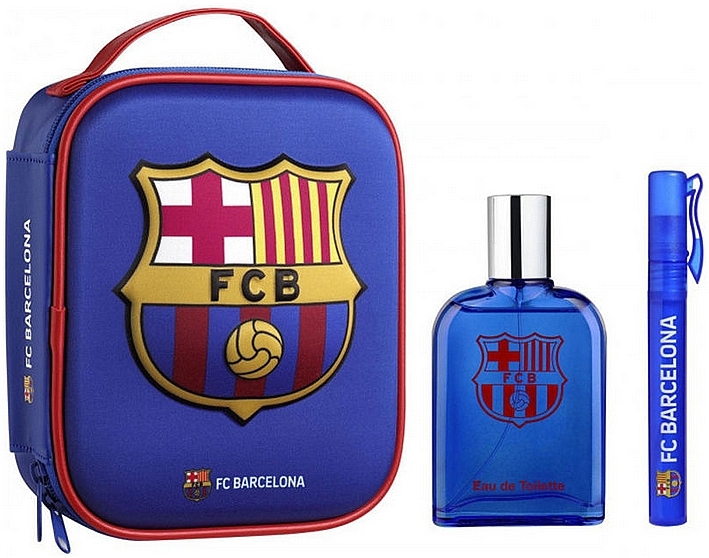Air-Val International FC Barcelona - Set (edt/100ml + edt/10ml + toilet bag) — photo N1