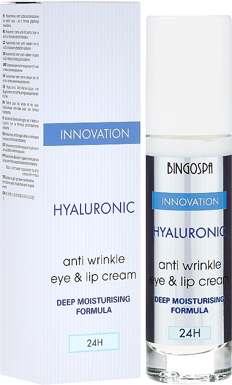 Hyaluronic Anti-Wrinkle Lip and Eye Cream with Deep Moisturizing Formula - BingoSpa Hyaluronic Anti Wrinkle Eye & Lip Cream — photo N1