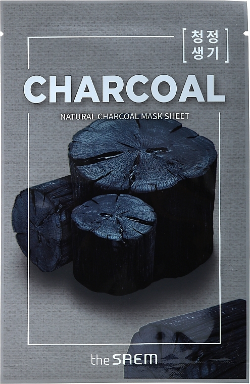 Charcoal Sheet Mask - The Saem Natural Charcoal Mask Sheet — photo N1