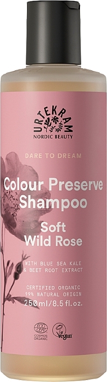 Hair Color Preserving Shampoo - Urtekram Soft Wild Rose Shampoo — photo N1