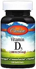 Fragrances, Perfumes, Cosmetics Vitamin D3, 2000mg - Carlson Labs Vitamin D3