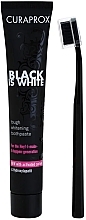Set - Curaprox Black Is White (toothpaste/90ml + toothbrush/1pcs) — photo N1