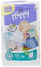 Fragrances, Perfumes, Cosmetics Baby Diapers 'Happy' Junior Extra 6 (16 + kg, 54 pcs) - Bella Baby