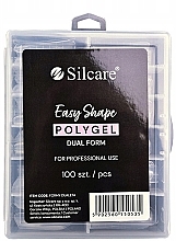 Fragrances, Perfumes, Cosmetics Reusable Nail Extension Forms - Silcare Easy Shape Polygel Dual Form
