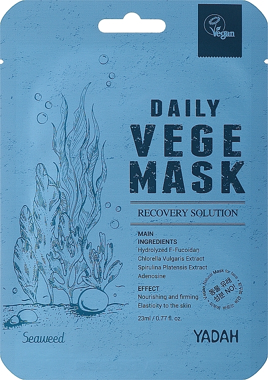 Algae Sheet Mask - Yadah Daily Vege Mask Seaweed — photo N1