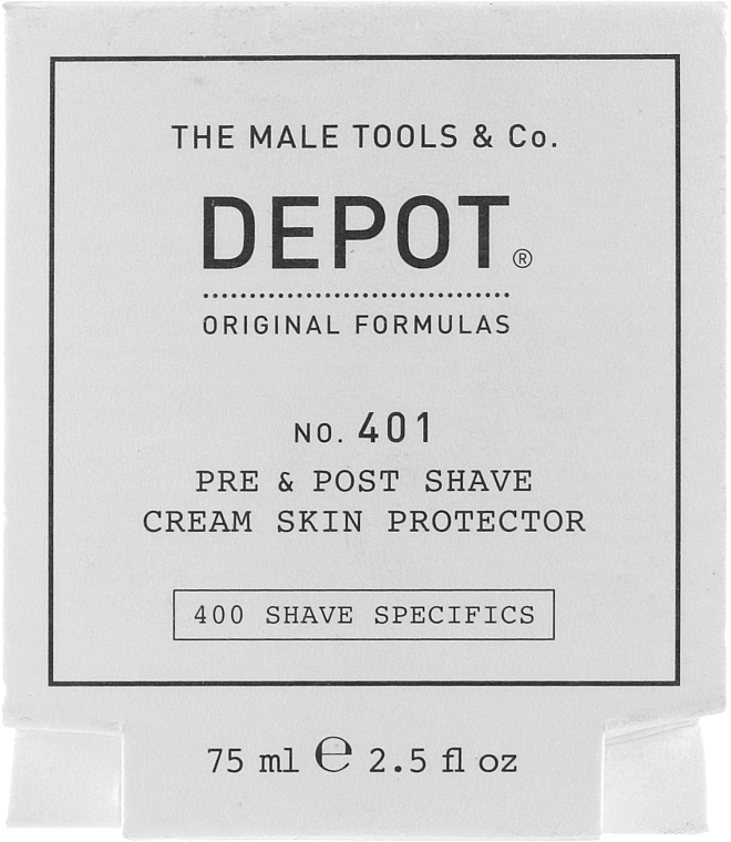 Protection Cream Before and After Shaving - Depot Shave Specifics 401 Pre & Post Cream Skin Protector — photo N1