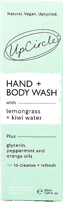 Hand & Body Soap - UpCircle Hand & Body Wash with Lemongrass + Kiwi Water Travel Size (mini size) — photo N2