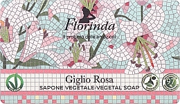 Pink Lily Toilet Soap - Florinda Mosaici Italiani Vegetal Soap — photo N1