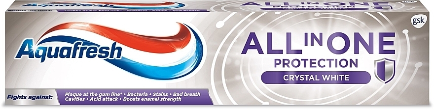 Toothpaste - Aquafresh All In One Crystal White — photo N23