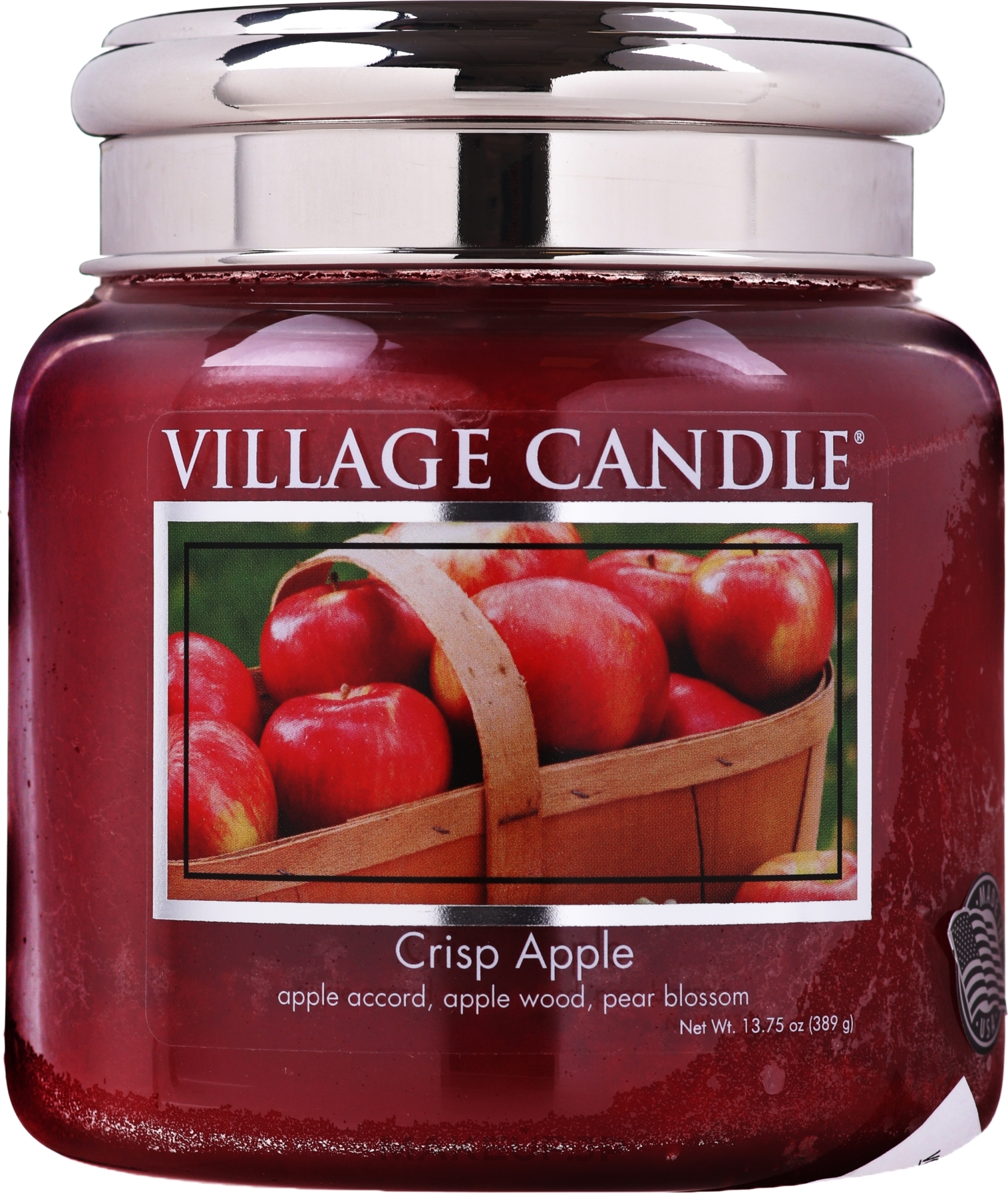 Scented Candle in Glass Jar - Village Candle Crisp Apple — photo 389 g