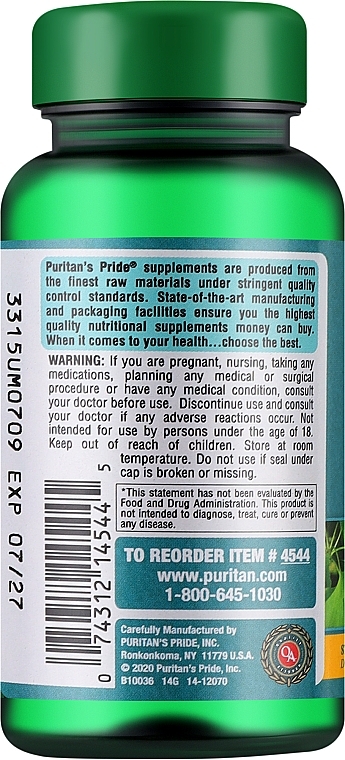 Supplement 'Ginkgo Biloba' 120 mg, capsules - Puritan's Pride Ginkgo Biloba — photo N2