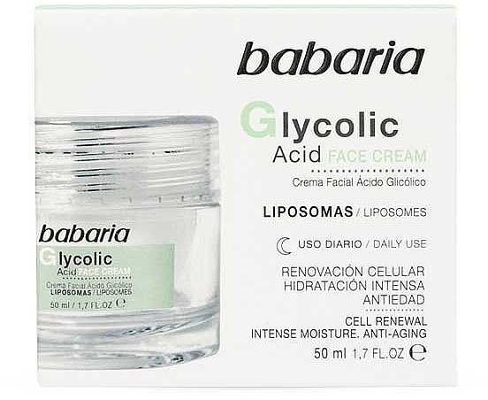 Glycolic Acid Renewing Face Cream - Babaria Glycolic Acid Renewing Face Cream — photo N1