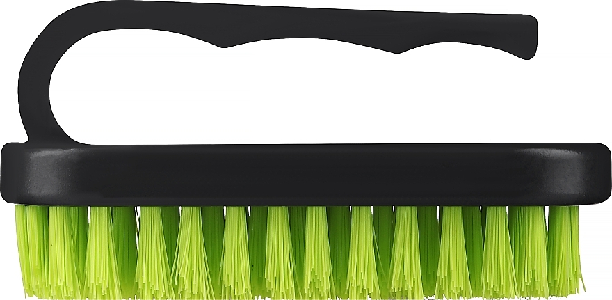 Small Brush for Hands & Nails, black with green bristles - LULA — photo N1