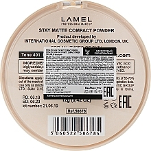 Compact Mattifying Powder - LAMEL Make Up Stay Matte Compact Powder — photo N3
