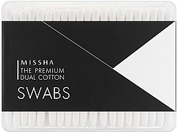 Fragrances, Perfumes, Cosmetics Double-Ended Cotton Buds, 200 pcs. - Missha The Premium Dual Cotton Swabs