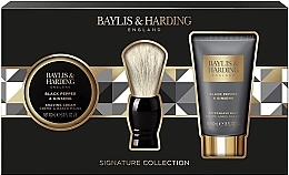 Fragrances, Perfumes, Cosmetics Set - Baylis & Harding Black Pepper & Ginseng Luxury Shave Set