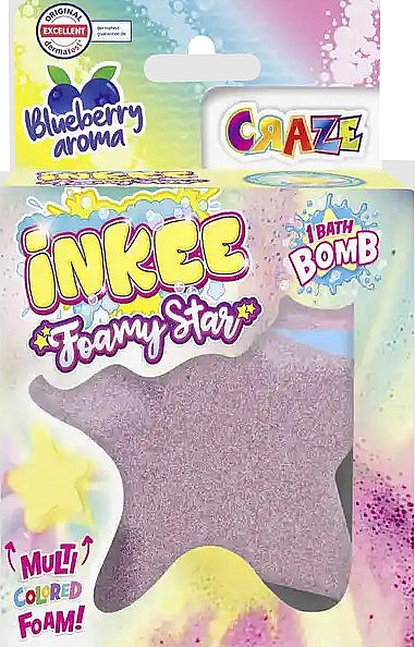 Bath Bomb 'Star', purple - Craze Inkee Foamy Star Bath Bomb — photo N2