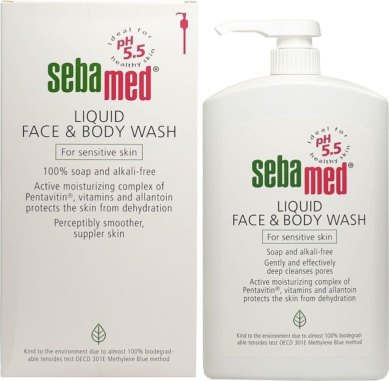 Cleansing Face and Body Lotion with Pump - Sebamed Liquid Face and Body Wash — photo N4