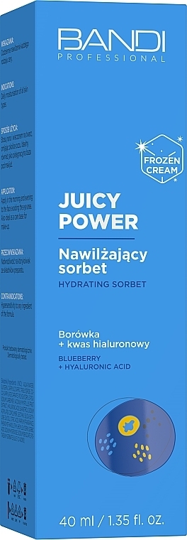 Moisturizing Face Sorbet - Bandi Professional Juicy Power Hydrating Sorbet Blueberry + Hyaluronic Acid — photo N2