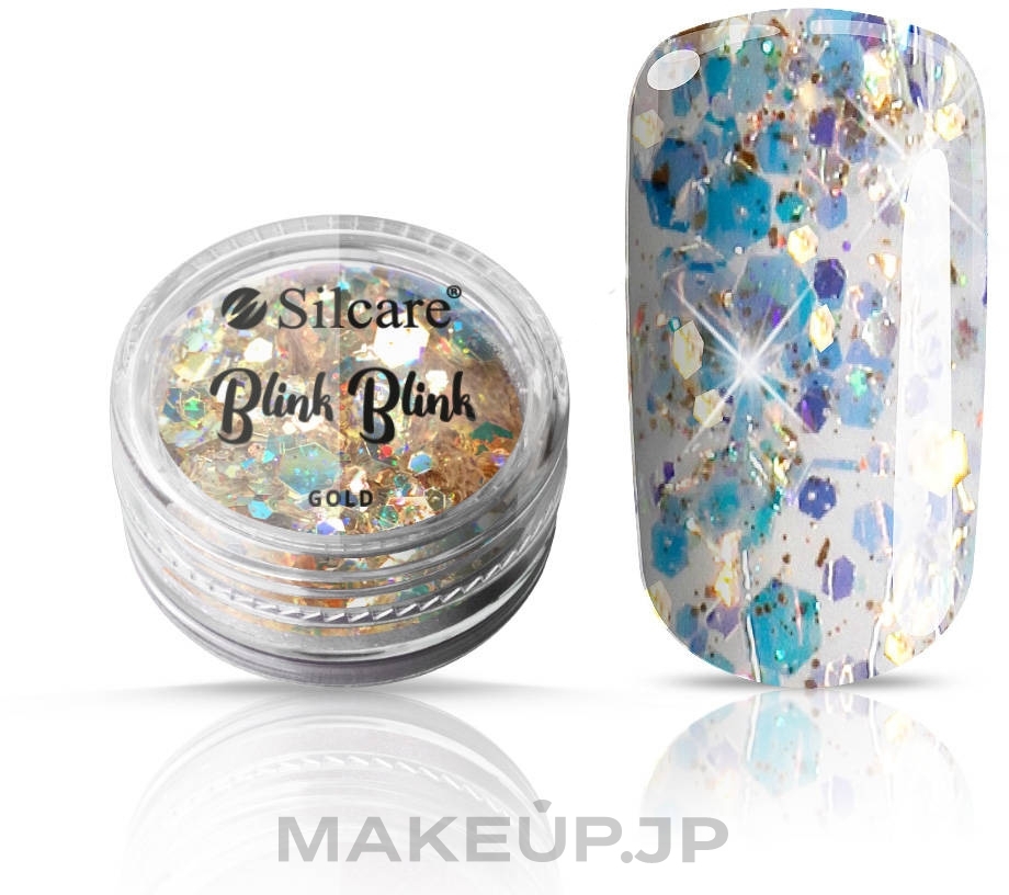 Nail Sequins - Silcare Blink Blink Gold Nail Art — photo Gold