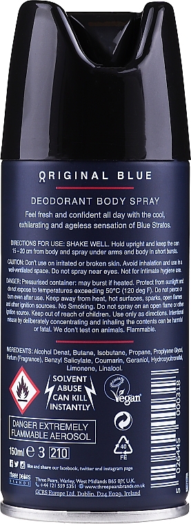 Parfums Bleu Blue Stratos Original Blue - Deodorant Spray — photo N2