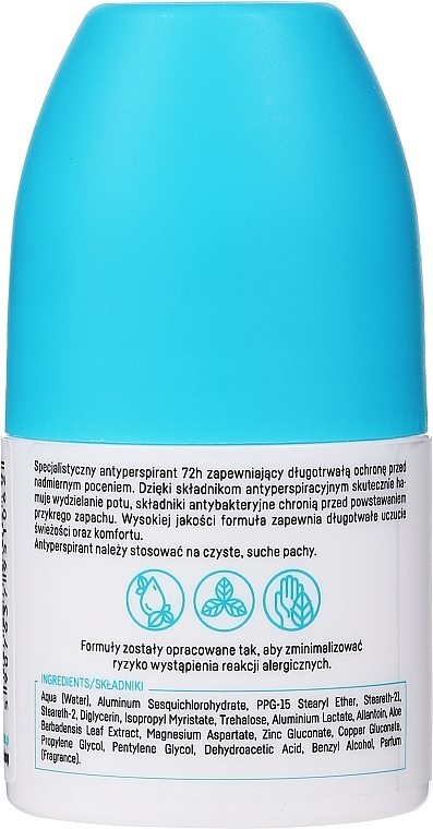 Roll-On 72H Antiperspirant Deodorant - BasicLab Dermocosmetics Anti-Perspiris  — photo N3