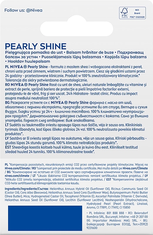 Pearl Shine Lip Balm - NIVEA Lip Care Pearl & Shine Limited Edition — photo N2