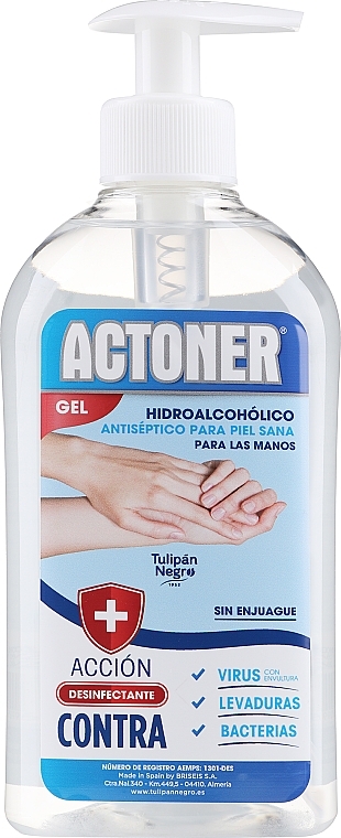 Hand Sanitizer - Tulipan Black Actoner Hydroalcoholic Gel — photo N1