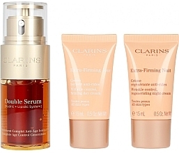 Fragrances, Perfumes, Cosmetics Set - Clarins Double Serum & Extra-Firming Set (serum/30ml + cr/15ml + cr/15ml)