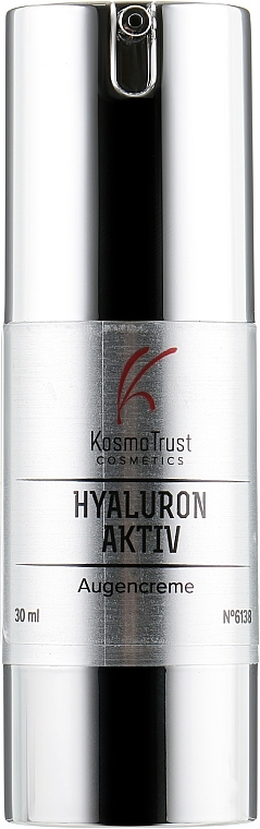 Eye Cream with Low Molecular Hyaluronic Acid - KosmoTrust Cosmetics Hyaluron Aktiv Augencreme — photo N1