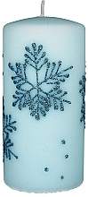 Fragrances, Perfumes, Cosmetics Decorative Candle "Snowflake" blue, 7x14cm - Artman Christmas