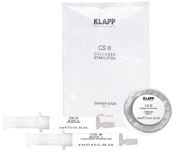 Set - Klapp CS III Collagen Stimulation Treatment (peel/6ml + conc/3ml + mask/30g + cr/10ml) — photo N1