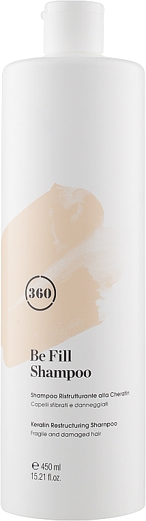 Nourishing Keratin Shampoo for Brittle & Damaged Hair - 360 Be Fill Fragile And Damaged Hair Shampoo — photo N2