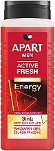 Fragrances, Perfumes, Cosmetics 3in1 Shower Gel 'Energy' - Apart Natural Men Active Fresh Energy Shower Gel