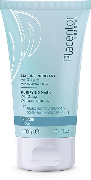Purifying Mask for Combination and Oily Skin - Placentor Vegetal Purifying Mask With Trace Elements — photo N1