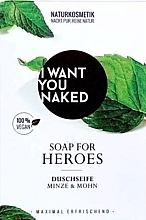 Fragrances, Perfumes, Cosmetics Mint & Poppy Shower Soap  - I Want You Naked For Heroes Shower Soap